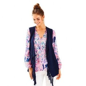 Lilly Pulitzer Andella navy sweater vest